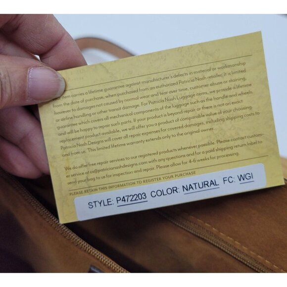 Patricia Nash Bag Womens Rosolini Tooled Leather Saddle Natural Style P472203 - Picture 12 of 16